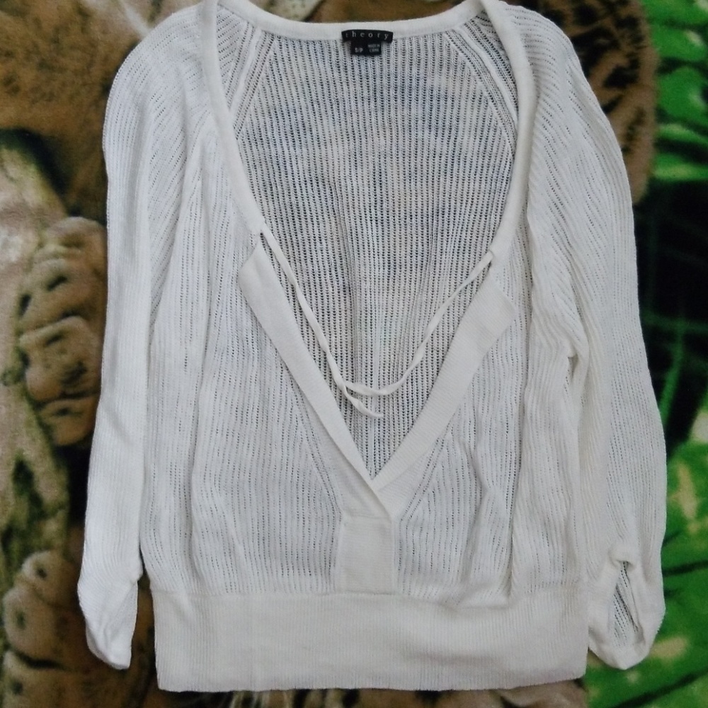 👄👄SOLD! 3/4 Sleeve Knitted Top Women Small👄👄 - Picture 4 of 8